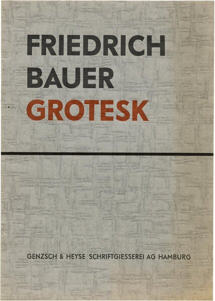 Friedrich-Bauer-Grotesk in 5 Garnituren