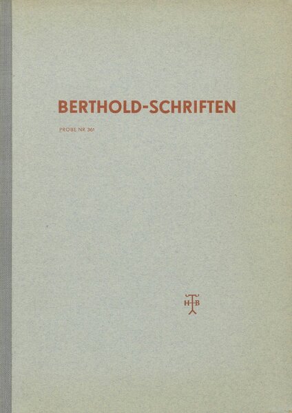 Berthold-Schriften, Schriftprobe Nr. 361