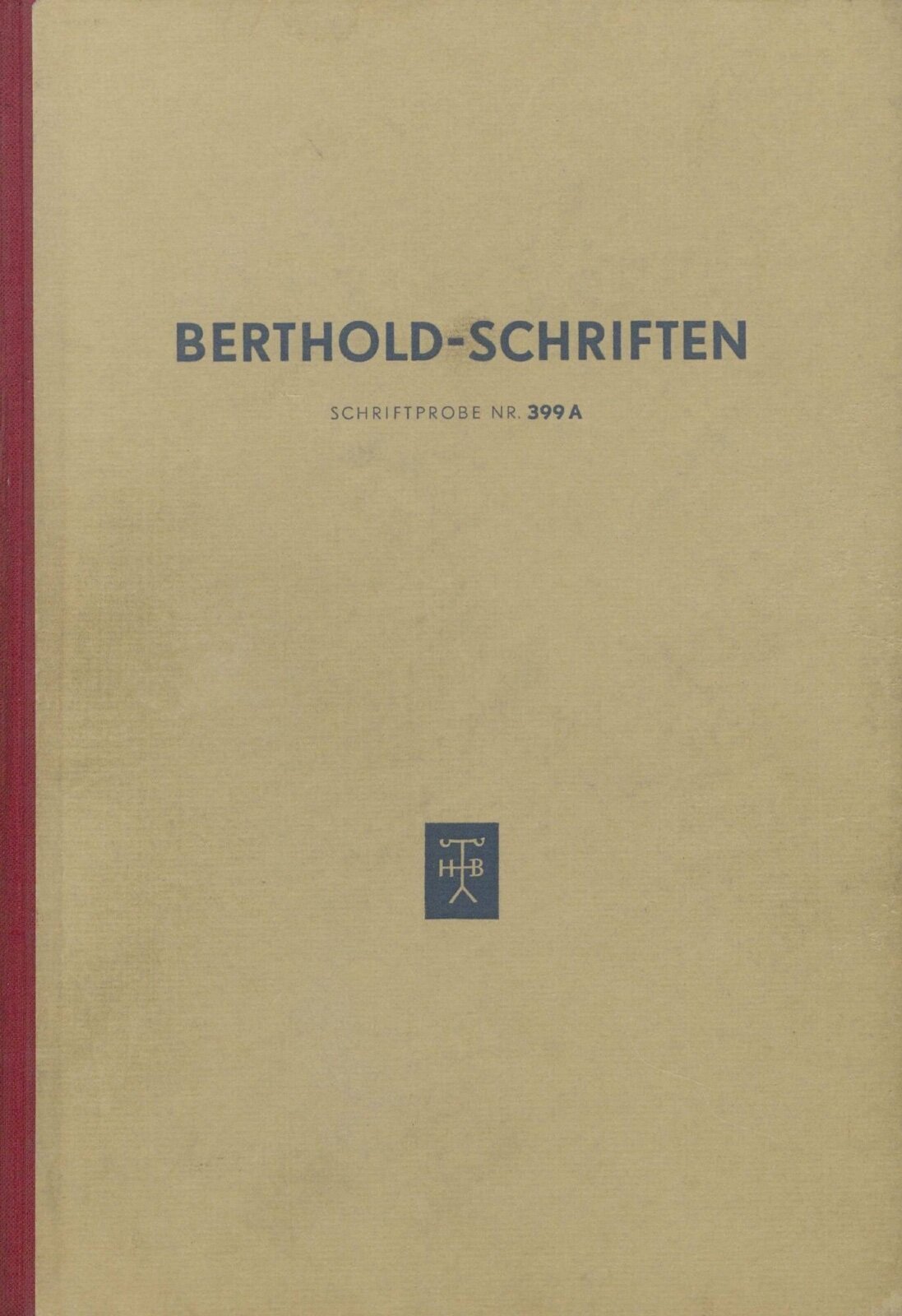 Berthold-Schriften, Schriftprobe Nr. 399  A // LLC449
