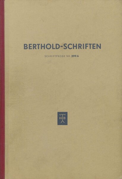 Berthold-Schriften, Schriftprobe Nr. 399 A
