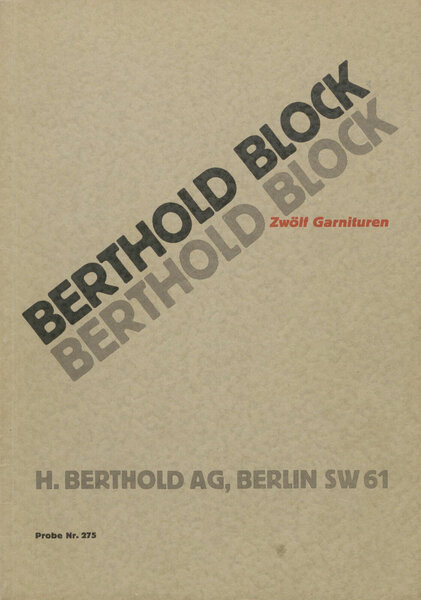 Berthold Block: Zwölf Garnituren
