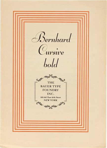 Bernhard Cursive Bold