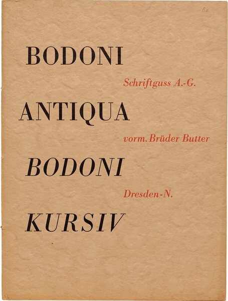 Bodoni Antiqua, Bodoni Kursiv