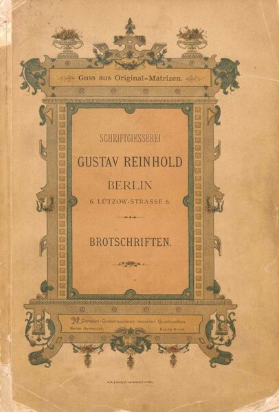 Brotschriften. Gustav Reinhold