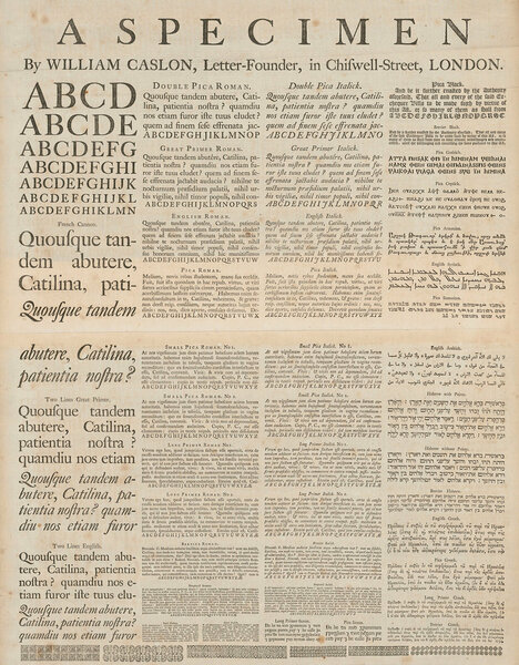 A Specimen [Caslon]
