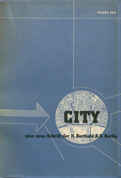 City: Eine neue Schrift der H. Berthold AG Berlin