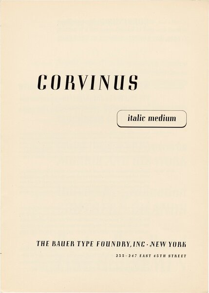 Corvinus: italic medium