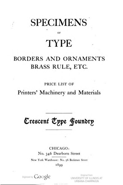 Specimens of type