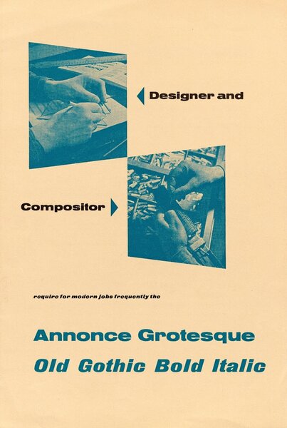 Designer and Compositor require for modern jobs frequently the Annonce Grotesque, Old Gothic Bold Italic