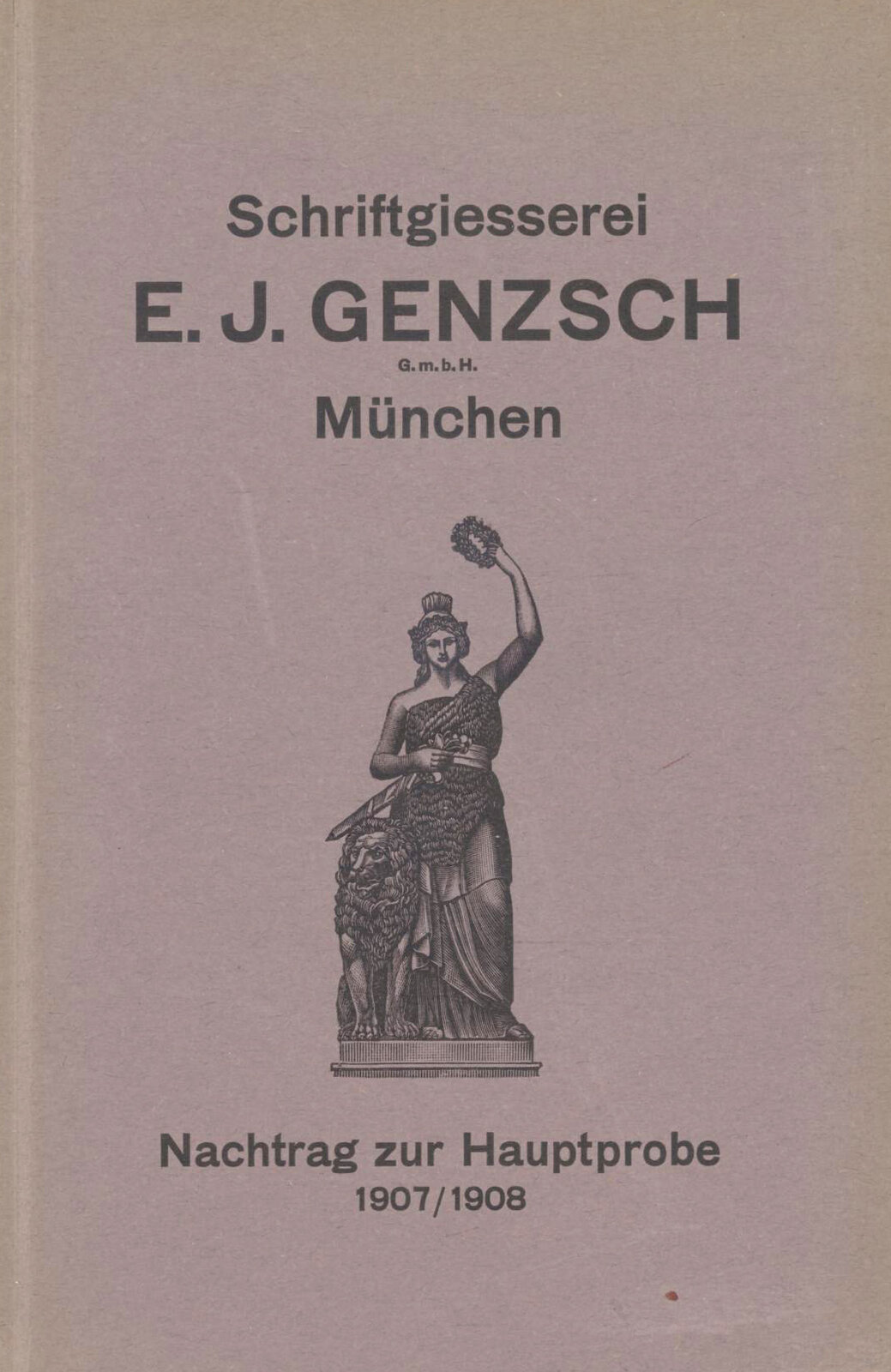 Proben von Schriften und Verzierungen für Buchausstattung und Akzidenz, Nachtrag 1907 // LLC468