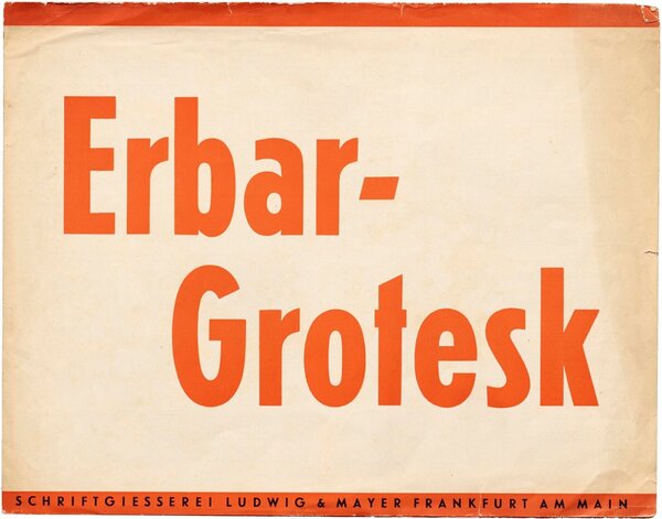 Erbar-Grotesk [single folded sheet]