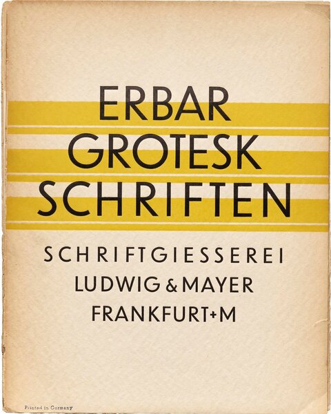 Erbar-Grotesk-Schriften [folder with sheets]
