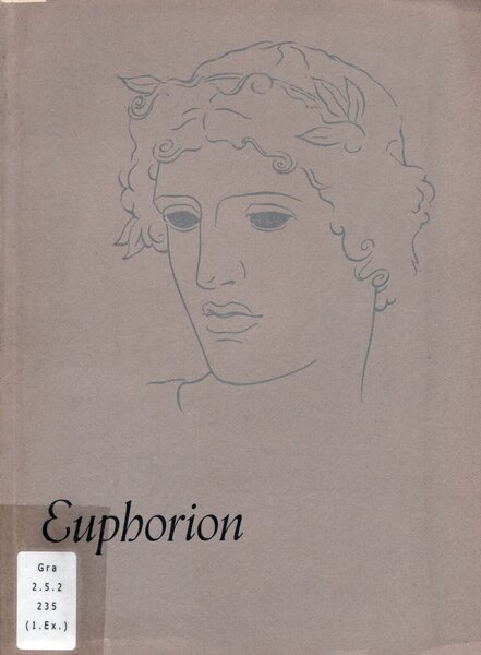 Euphorion: Eine Kursiv von Walter Tiemann
