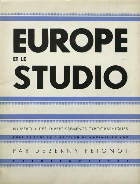 Divertissements typographiques [4] Europe et le Studio