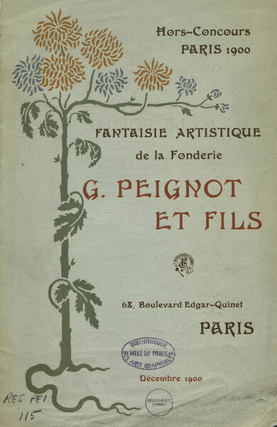 Fantaisie artistique de la fonderie G. Peignot et fils