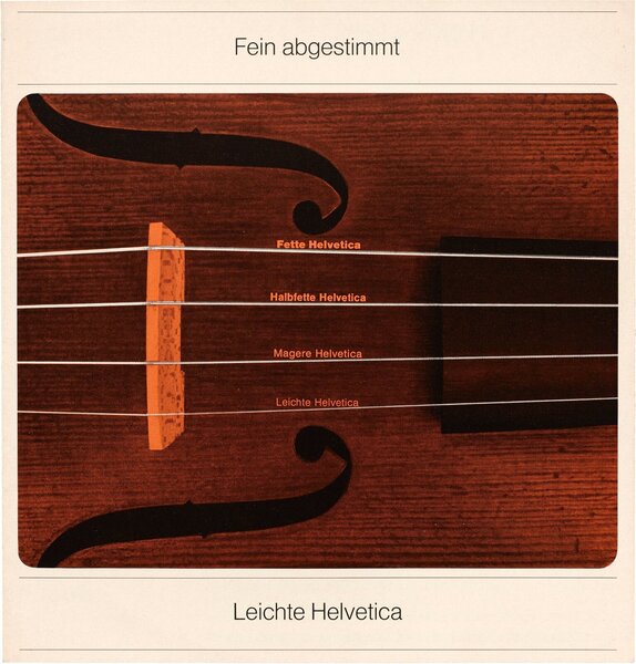 Fein abgestimmt: Leichte Helvetica