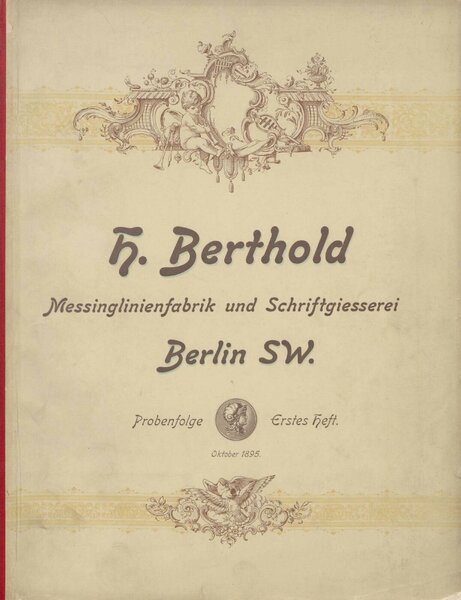 Berthold Probenfolge Erstes Heft