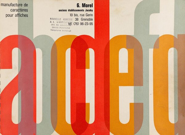 G. Morel: Manufacture de caractères pour affiches