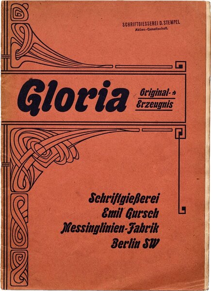 Gloria-Schriften in sechs Garnituren