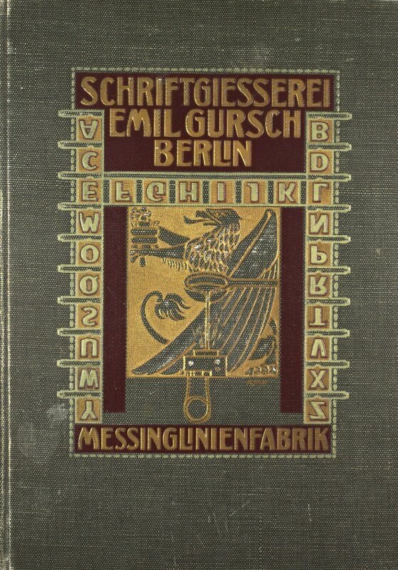 Gesamtprobe Schriften, Ornamente, Vignetten, Messinglinien // LLC412