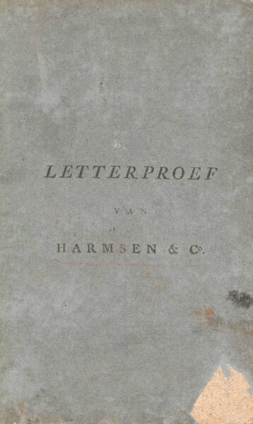Letterproef van Harmsen & Co. Amsterdam