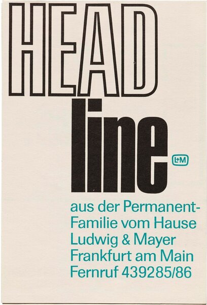Headline aus der Permanent-Familie vom Hause Ludwig & Mayer