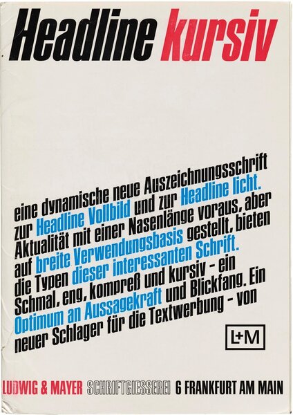 Headline Kursiv: eine dynamische neue Auszeichnungsschrift