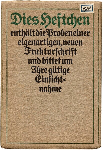 Alemannia-Fraktur: Drei Garnituren