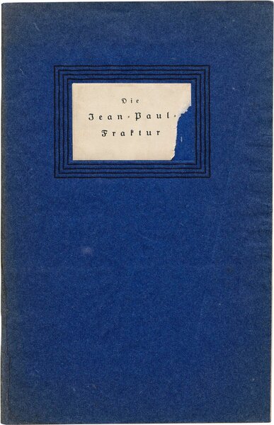 Die Jean-Paul-Fraktur der Schriftguss-Aktiengesellschaft vorm. Brüder Butter