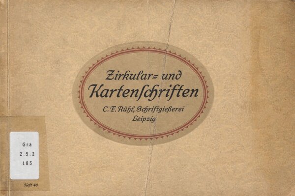 Moderne Karten- und Zirkular-Schriften