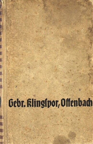 Klingspor: Antiqua-Schriften