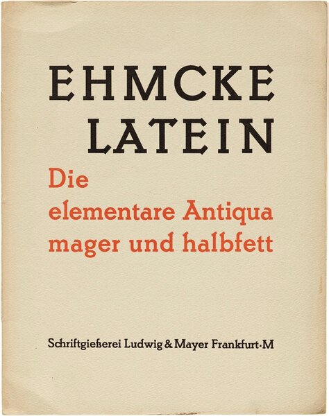 Ehmcke-Latein: Die elementare Antiqua