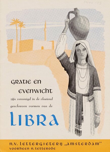 Gratie en evenwicht zijn vereenigd in de vloeiend geschreven vormen van den Libra
