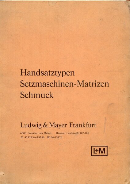 Handsatztypen, Setzmaschinen-Matrizen, Schmuck