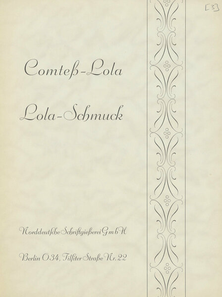 Comteß-Lola, Lola-Schmuck