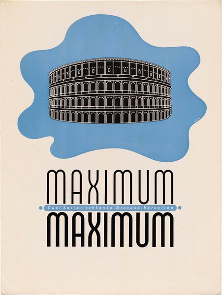 Maximum: Zwei Serien schlanke Grotesk-Versalien