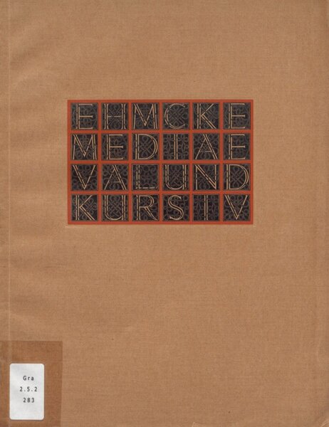 Ehmcke-Mediaeval, mit halbfetter Schrift, Kursiv, Initialen und Einfassungen