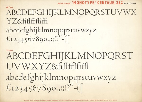 Monotype Centaur 252
