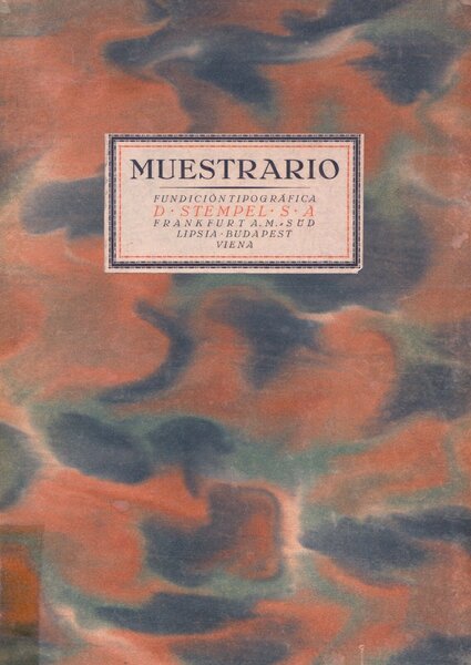 Muestrario especial de tipos, orlas, adornos, viñetas y filetaje de bronce