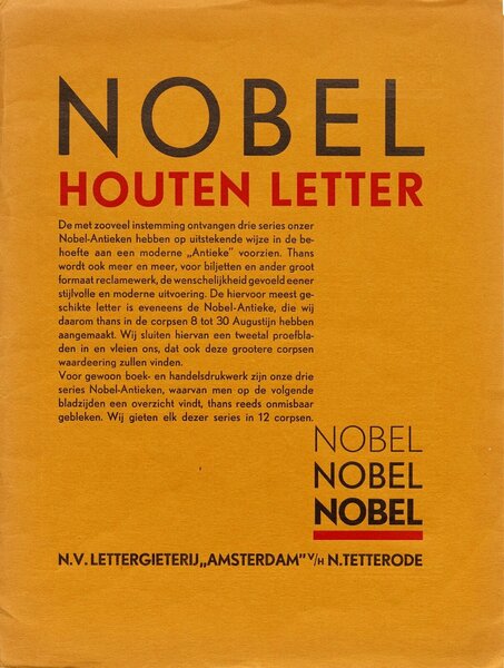 Nobel Houten Letter
