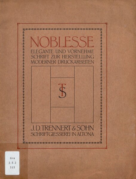 Noblesse: elegante und vornehme Schrift zur Herstellung moderner Druckarbeiten