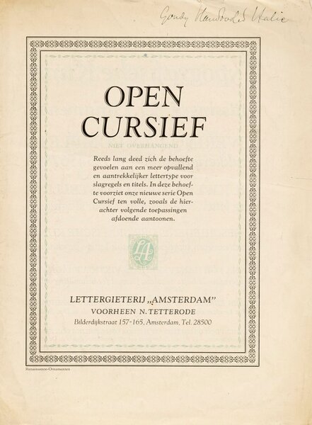 Open Cursief