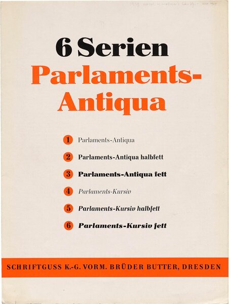 6 Serien Parlaments-Antiqua