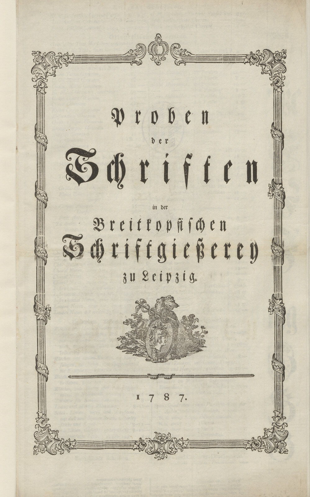 Proben der Schriften in der Breitkopfischen Schriftgießerey zu Leipzig // LLC1984