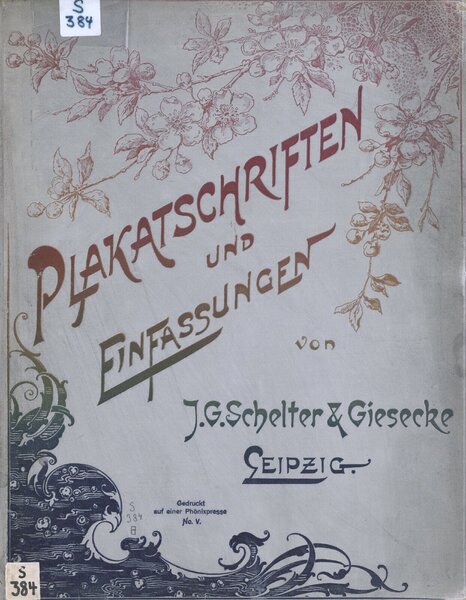Plakatschriften und Einfassungen