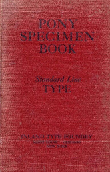 Pony Specimen Book and Catalog