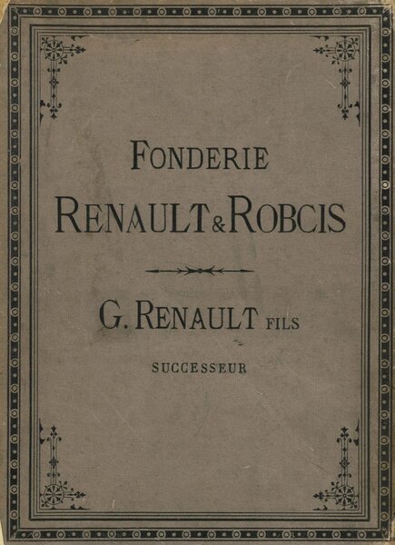 Fonderie de Renault et Robcis: fantaisies, caractères de labeurs, fleurons et vignettes