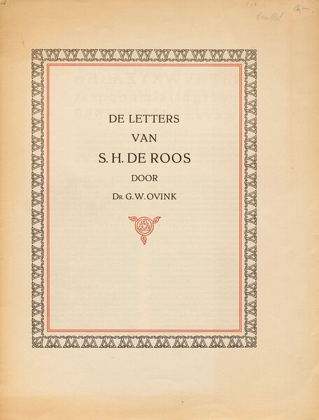 De Letters Van S. H. De Roos
