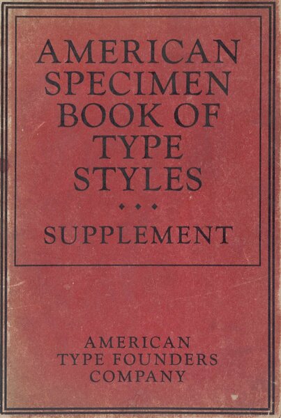 American specimen book of type styles: Supplement