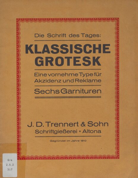 Die Schrift des Tages: Klassische Grotesk